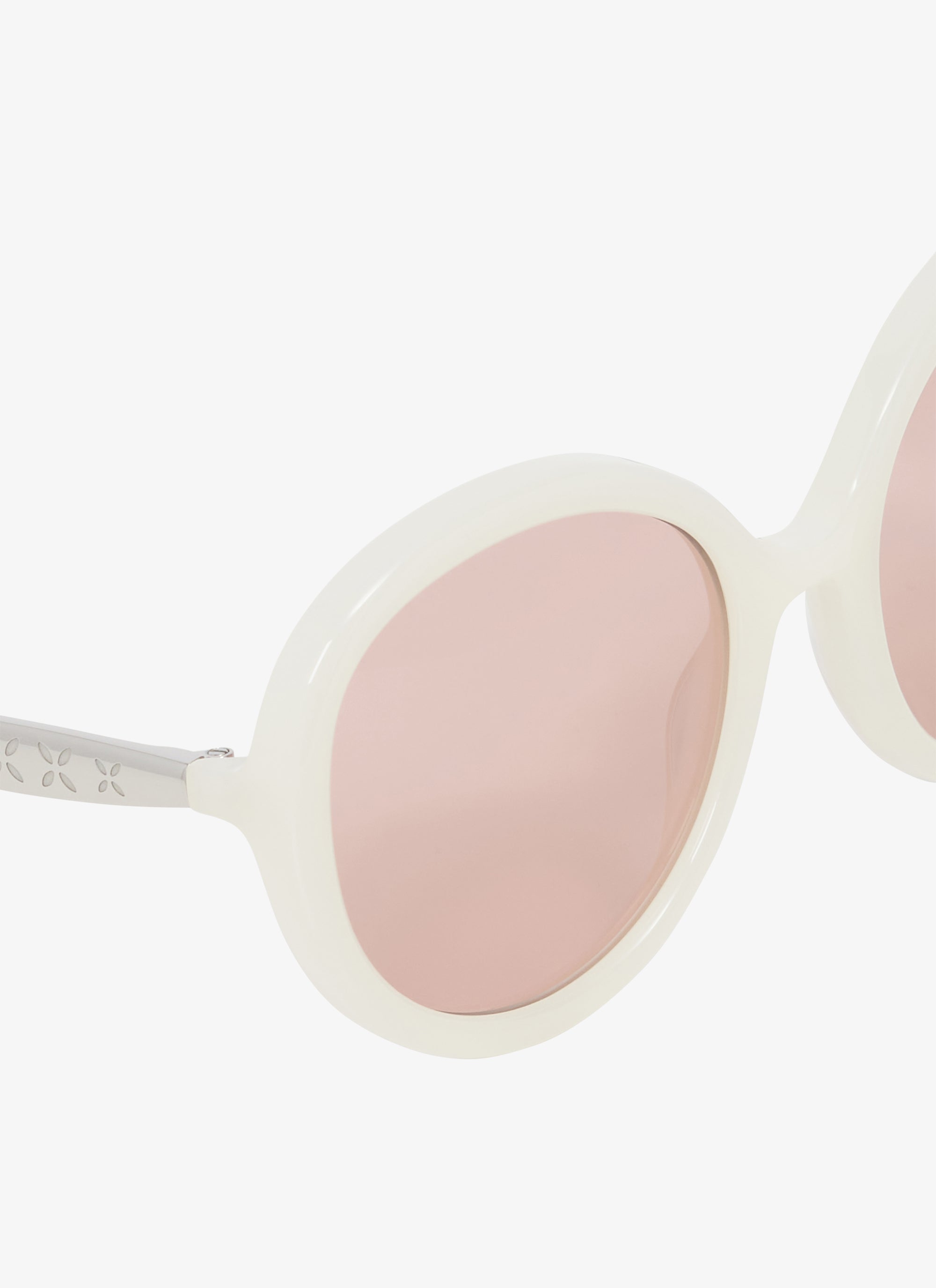 Lunettes de soleil oversize - Ivoire & Rose