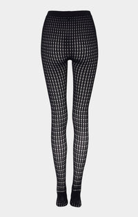 Collant Vienne ajouré - Noir Alaïa