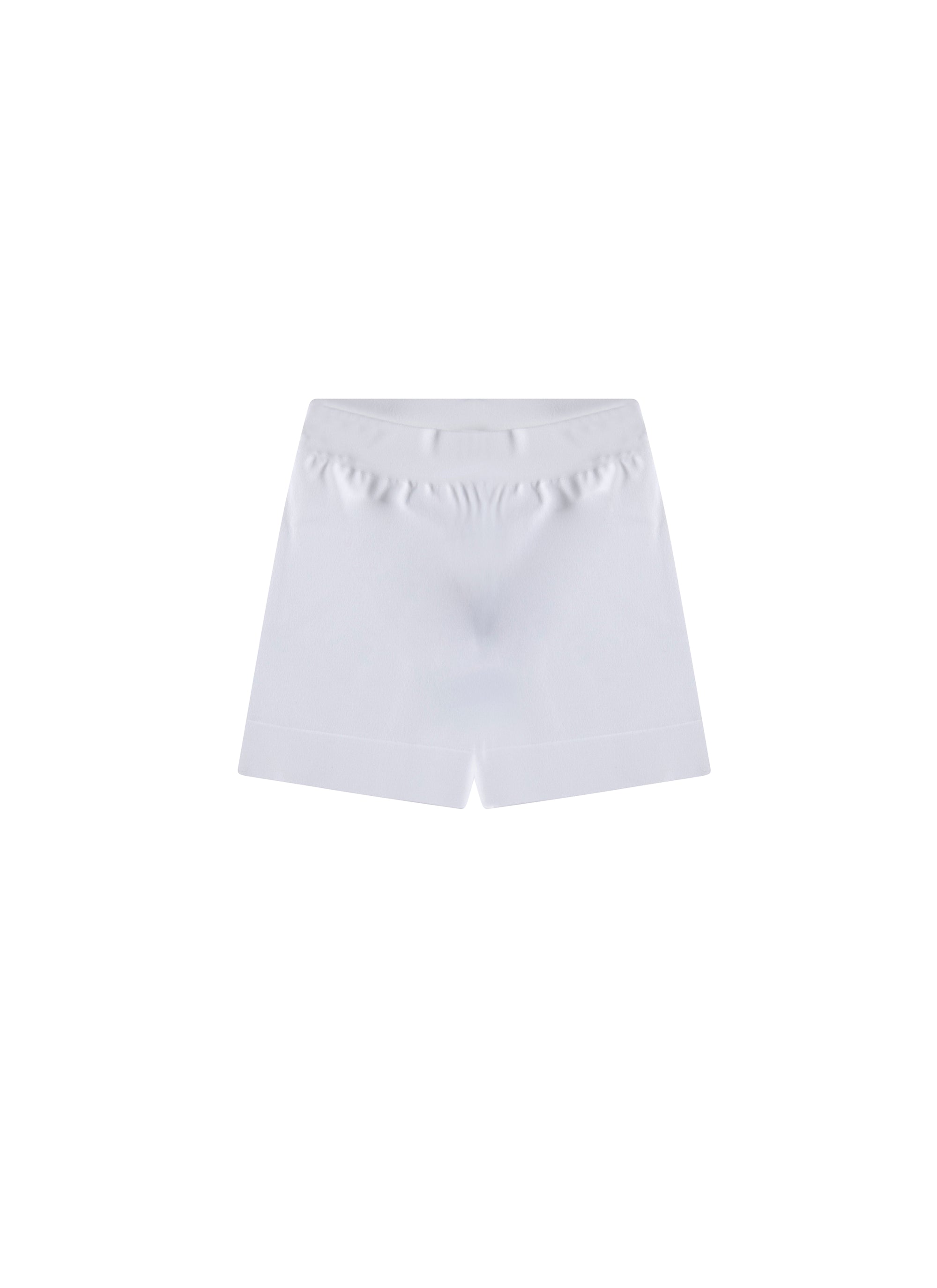 High waist stretch shorts - White