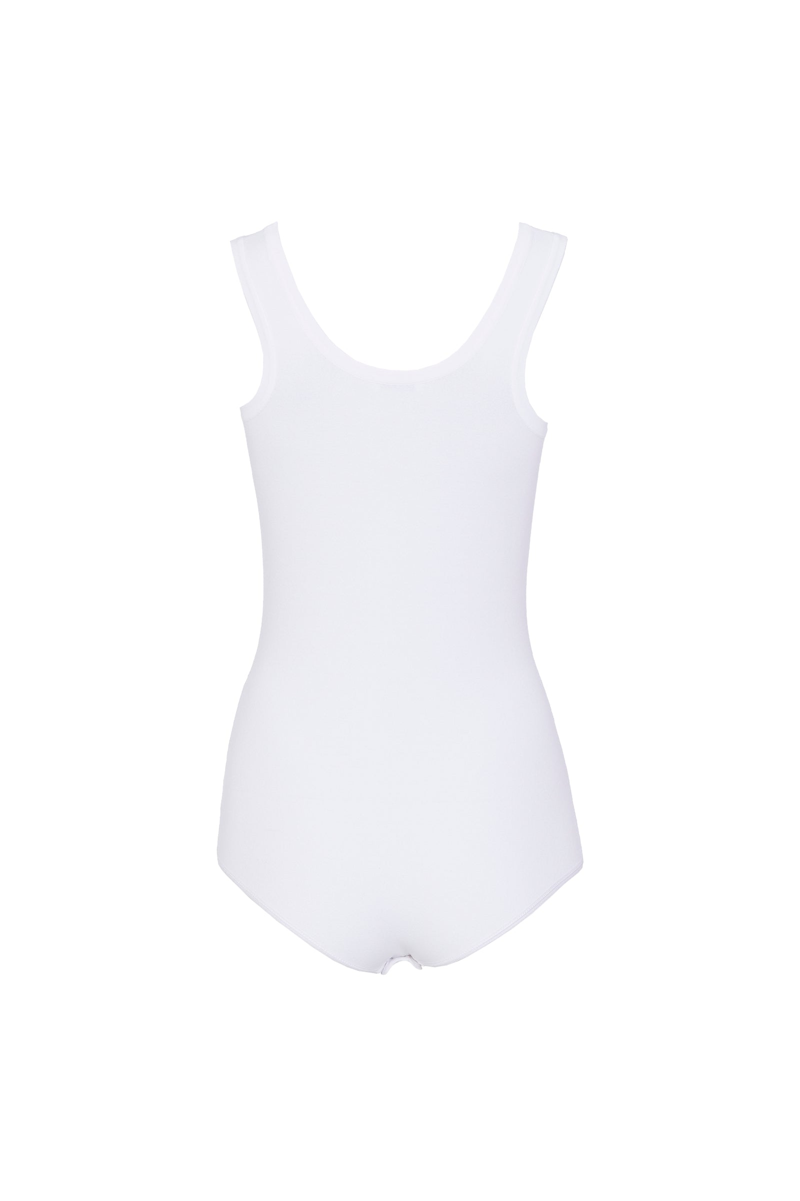 Body col carré classique sans manches - Blanc Optique