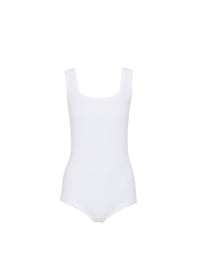 Body col carré classique sans manches - Blanc Optique
