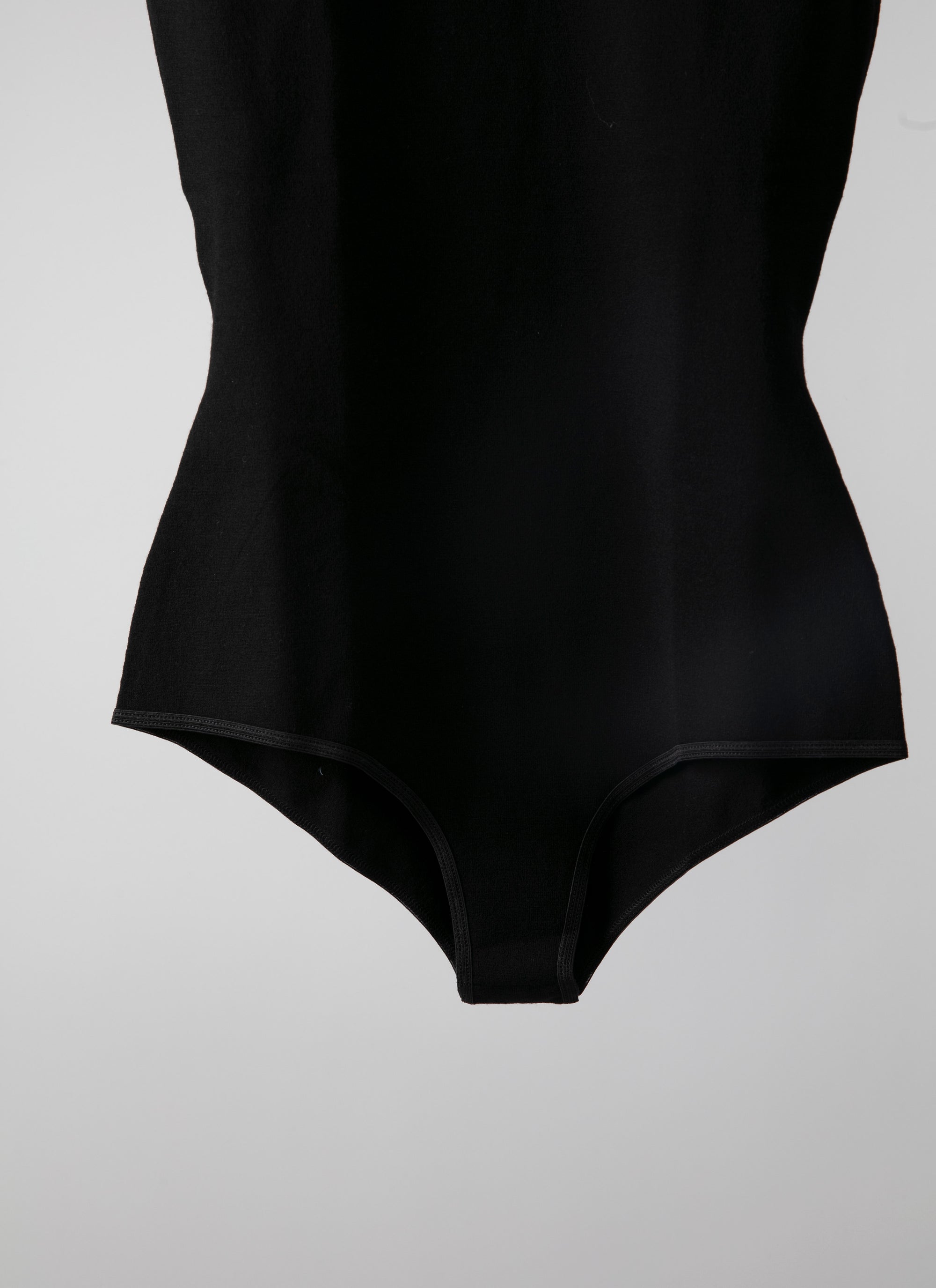 Wool sleeveless bodysuit - Black intense