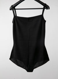 Body bretelles en cachemire - Noir