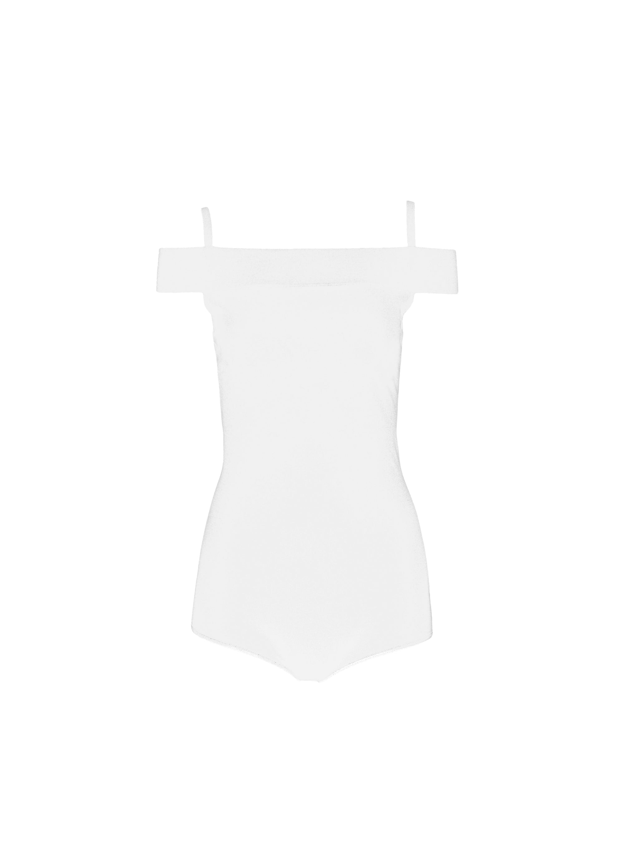 Body à épaules nues - Blanc Optique