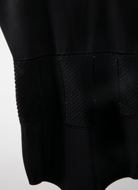 Thin straps bodysuit with cut-out V-neck - Black
