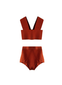 Ensemble en cachemire - Rouge Orangé