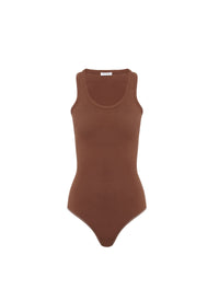 Sleeveless bodysuit - Brown