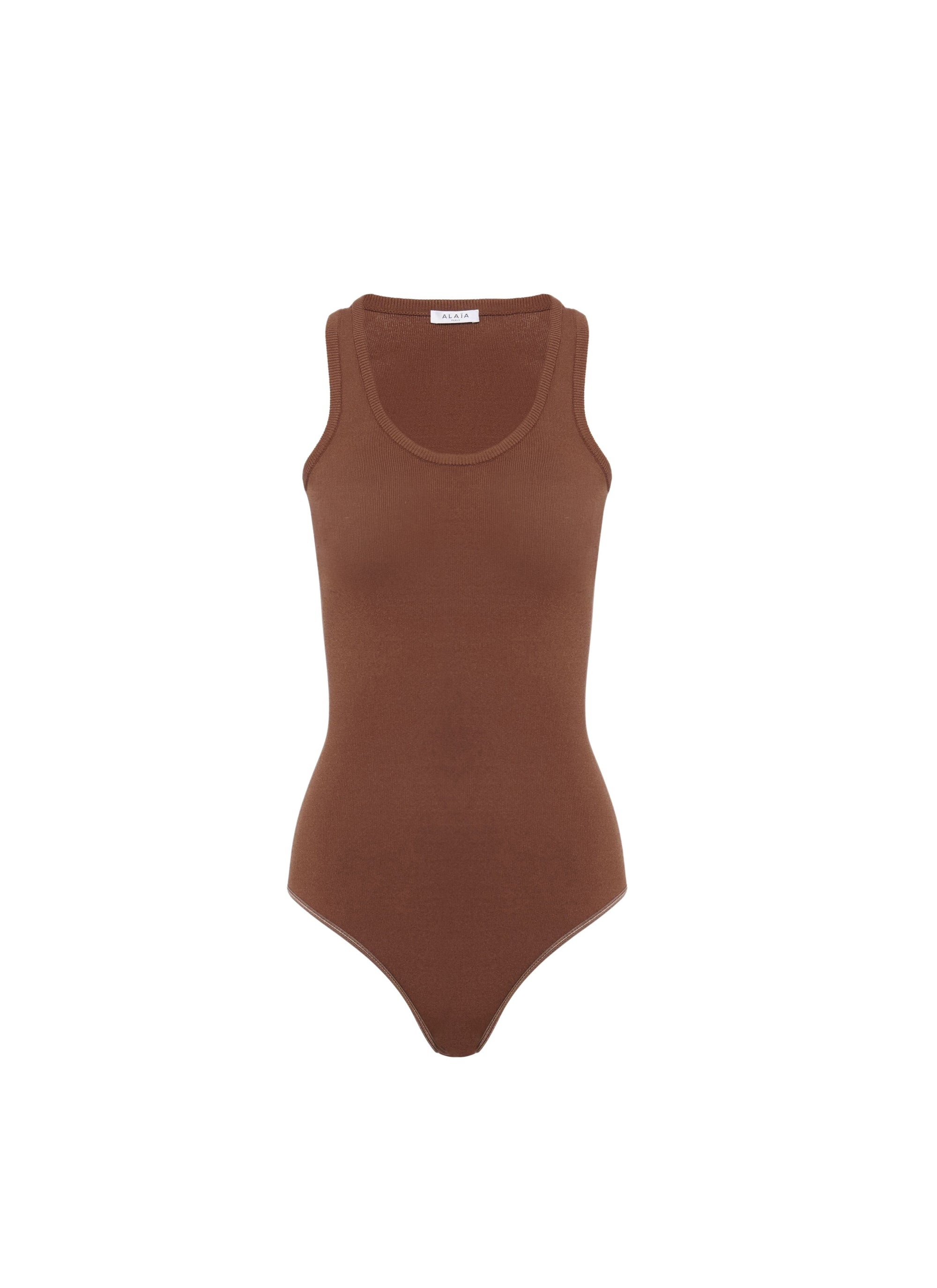 Sleeveless bodysuit - Brown