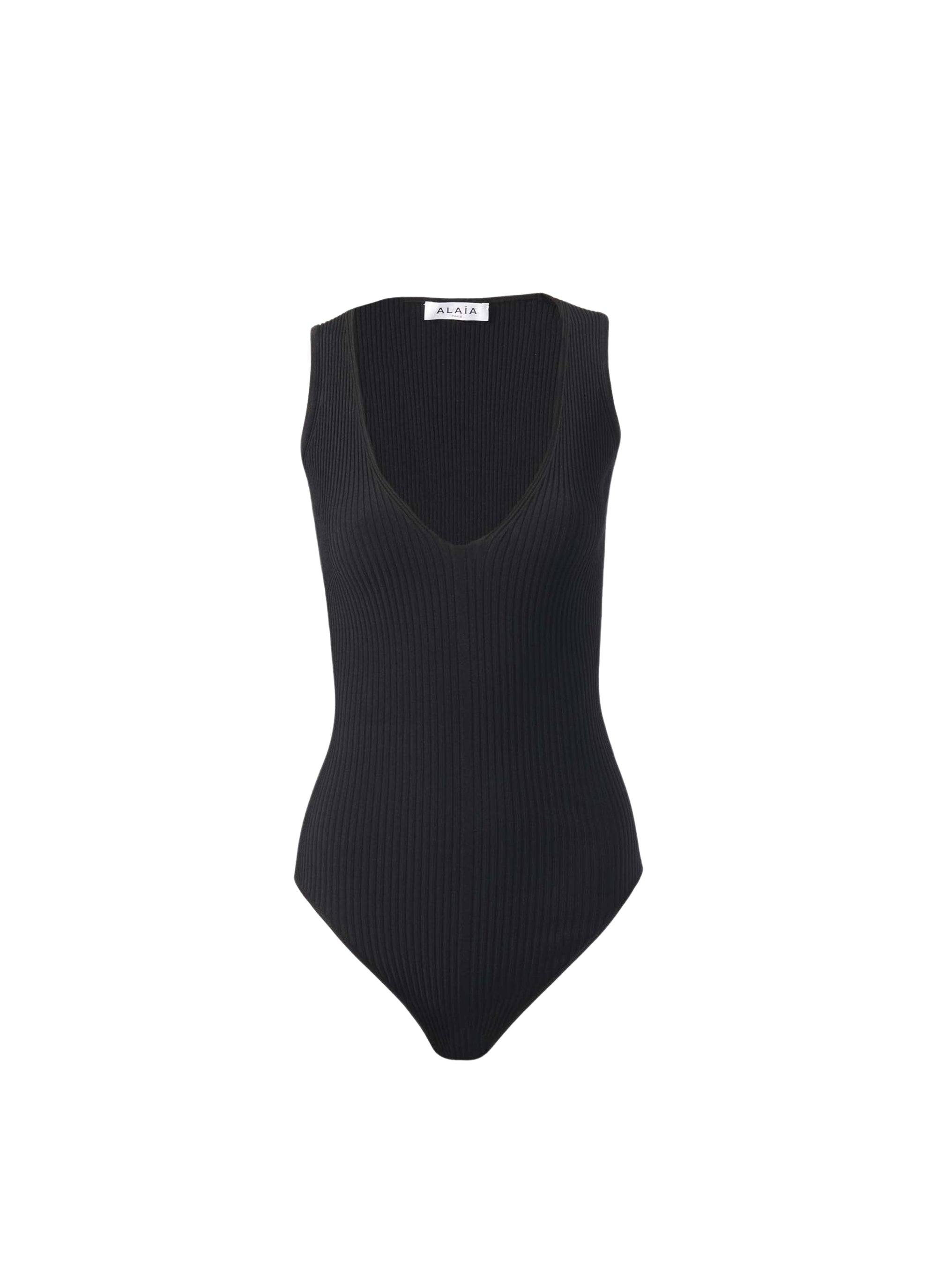 Body cotelé sans manches - Noir Alaïa