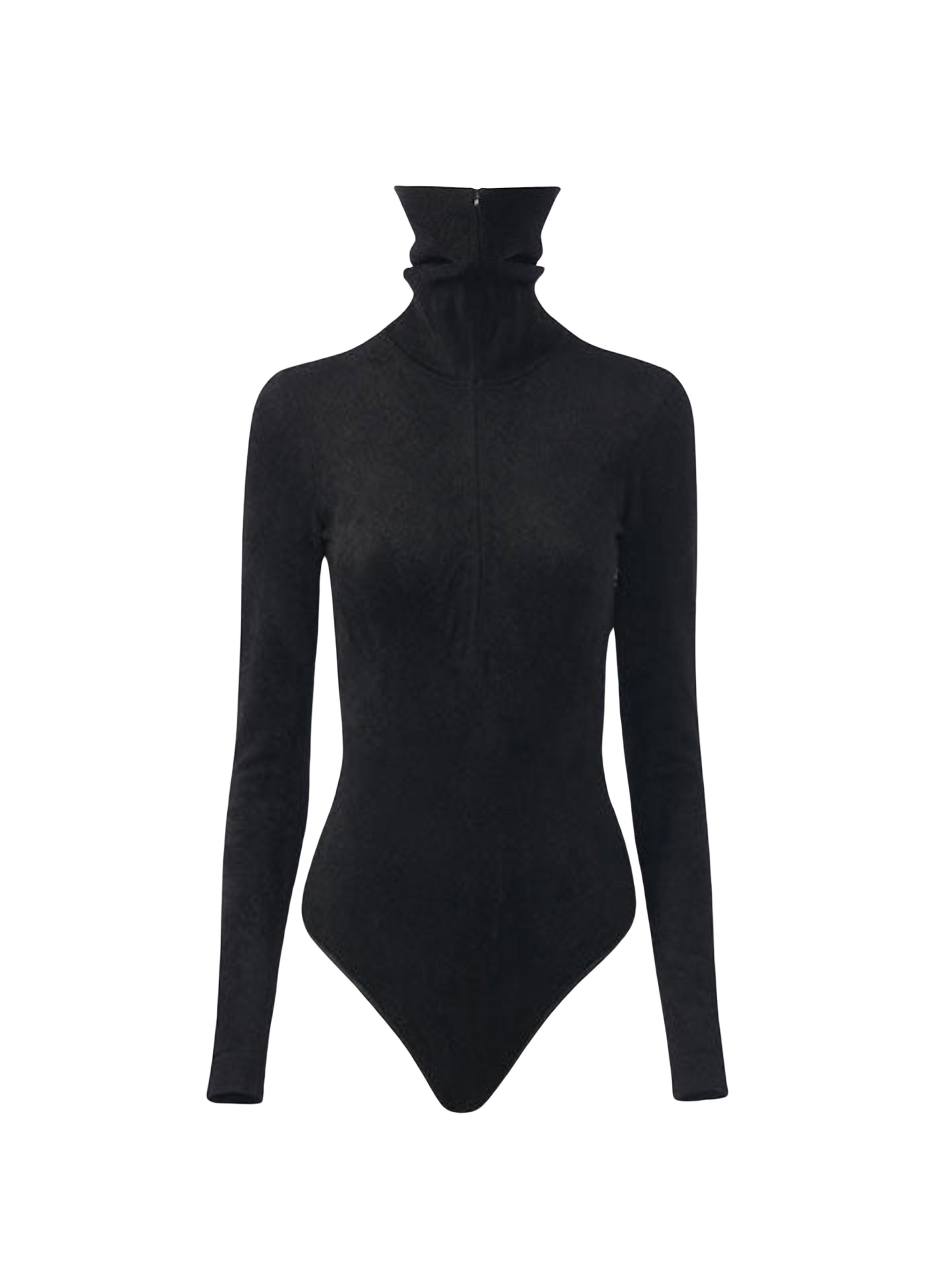 Body zip en velours à manches longues - Noir Alaïa