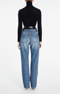 Body zip en velours à manches longues - Noir Alaïa