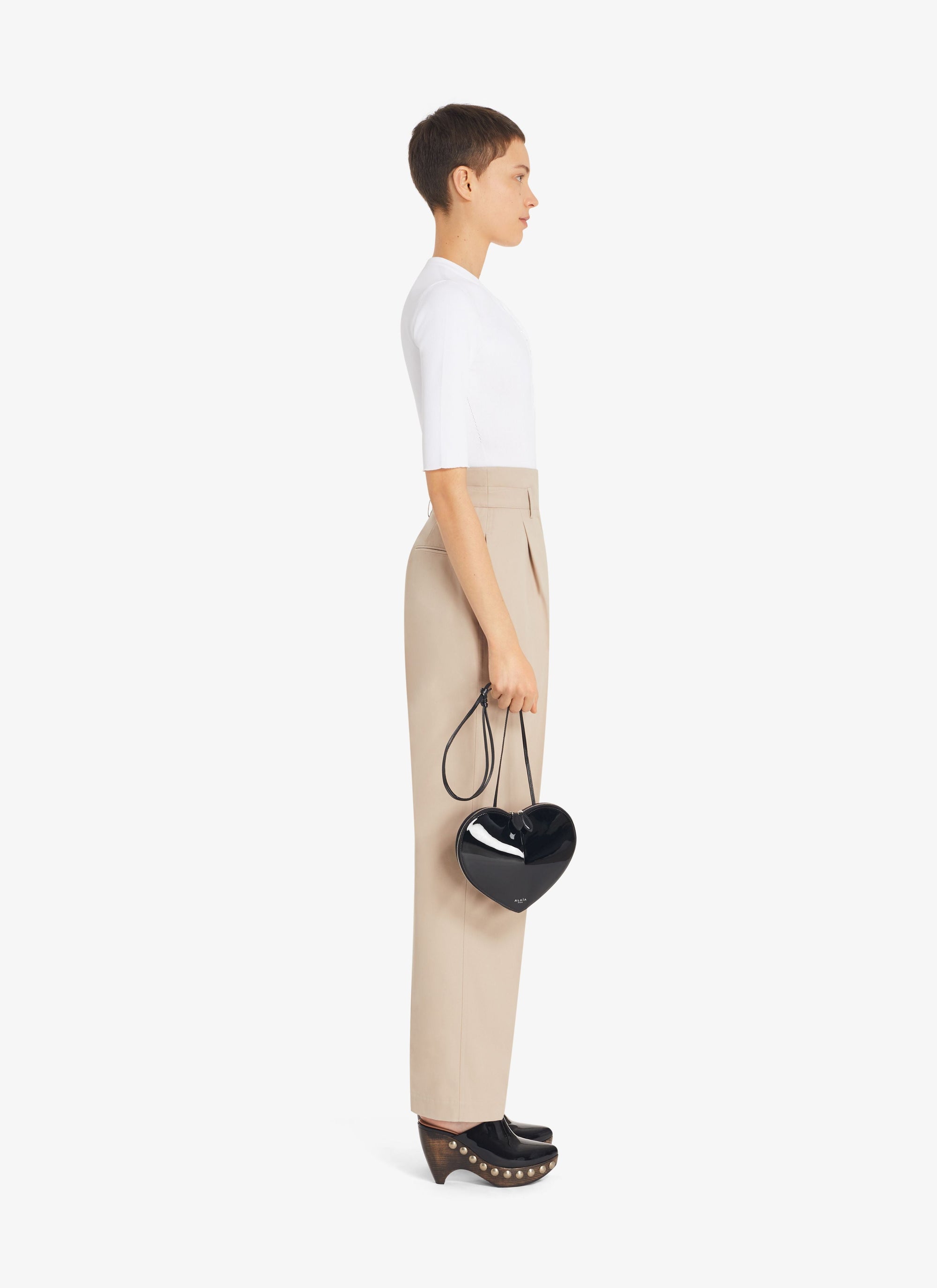 3/4 Sleeve Button Bodysuit - Black Alaïa