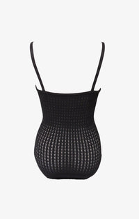Body à fines bretelles Vienne - Noir Alaïa