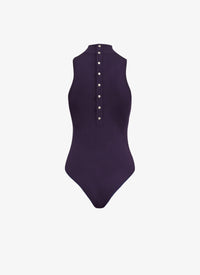 Sleeveless Stretch Bodysuit - Violine