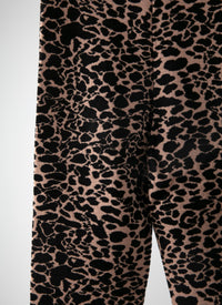 Wool Animal Legging - Flesh & Black