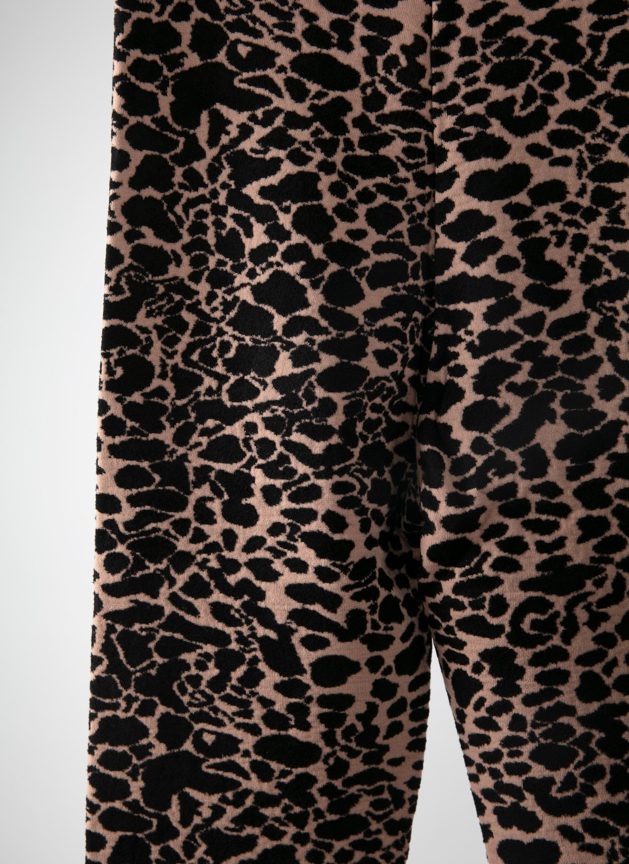 Wool Animal Legging - Flesh & Black