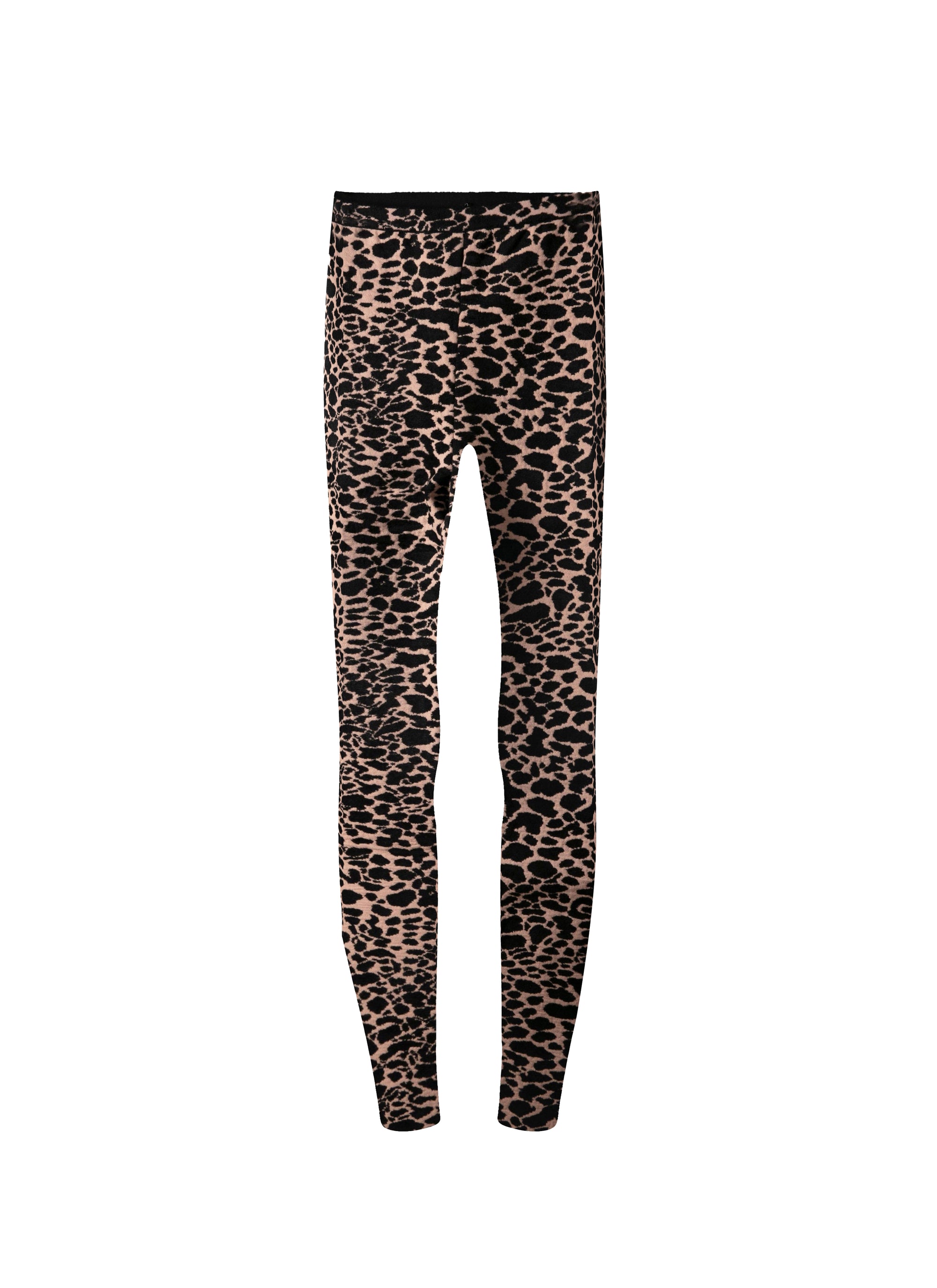 Wool Animal Legging - Flesh & Black