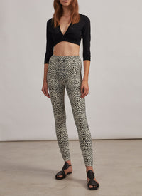 Animal print leggings - Flesh & Black