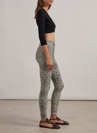 Animal print leggings - Flesh & Black