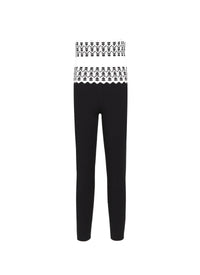 Legging long ceinture - Blanc & Noir