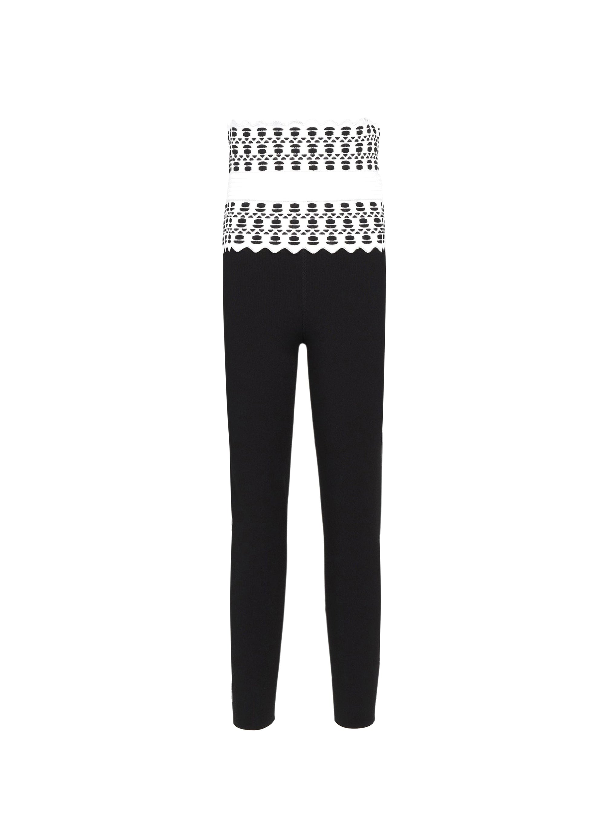 Legging long ceinture - Blanc & Noir