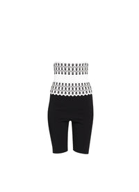 Legging court ceinture - Blanc & Noir