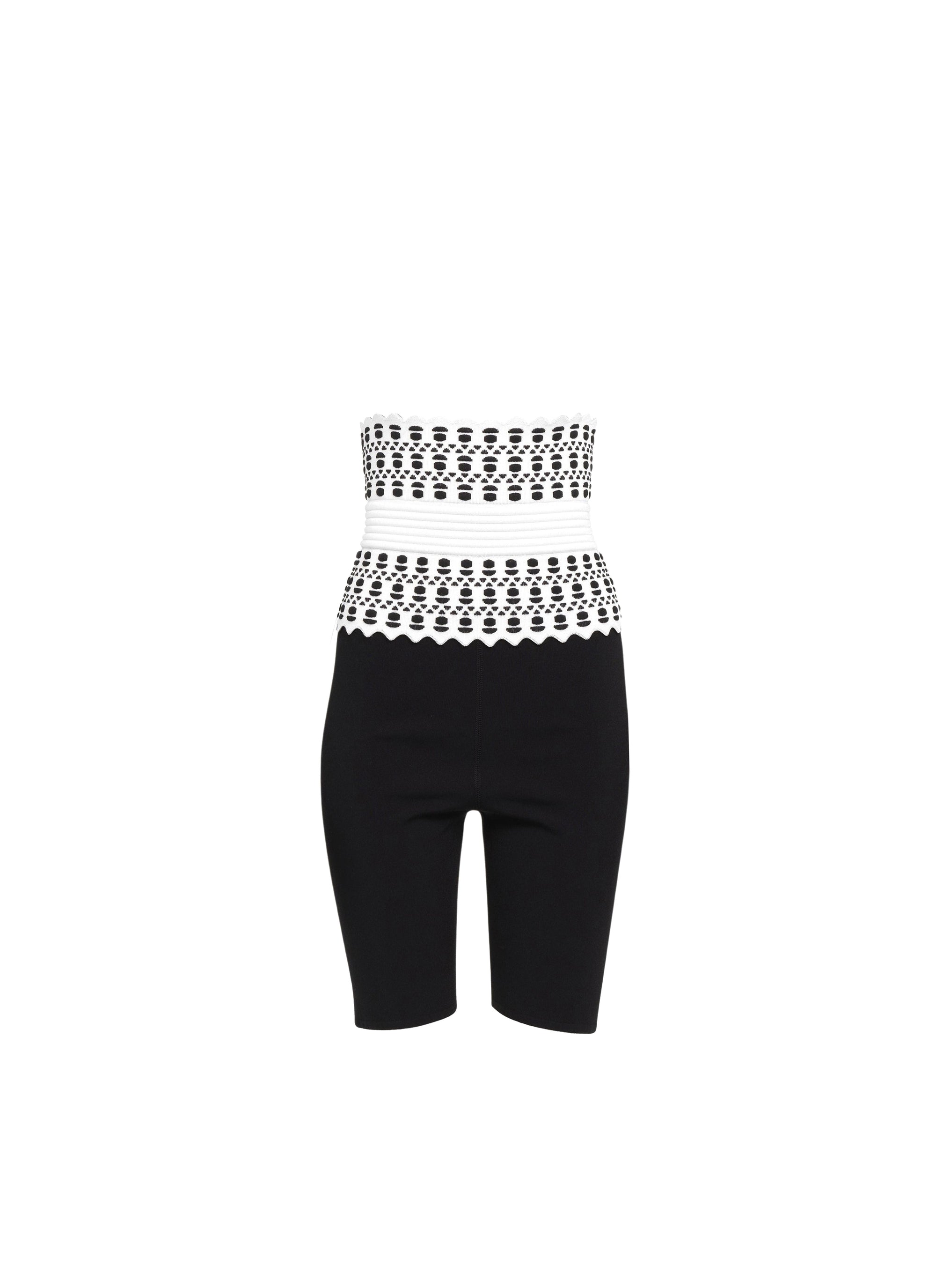 Legging court ceinture - Blanc & Noir
