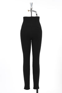 Legging côtelé en cachemire - Noir Alaia