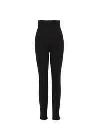 Legging côtelé en cachemire - Noir Alaia