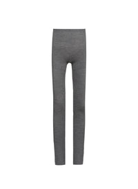 Legging doux en cachemire et soie - Gris chiné