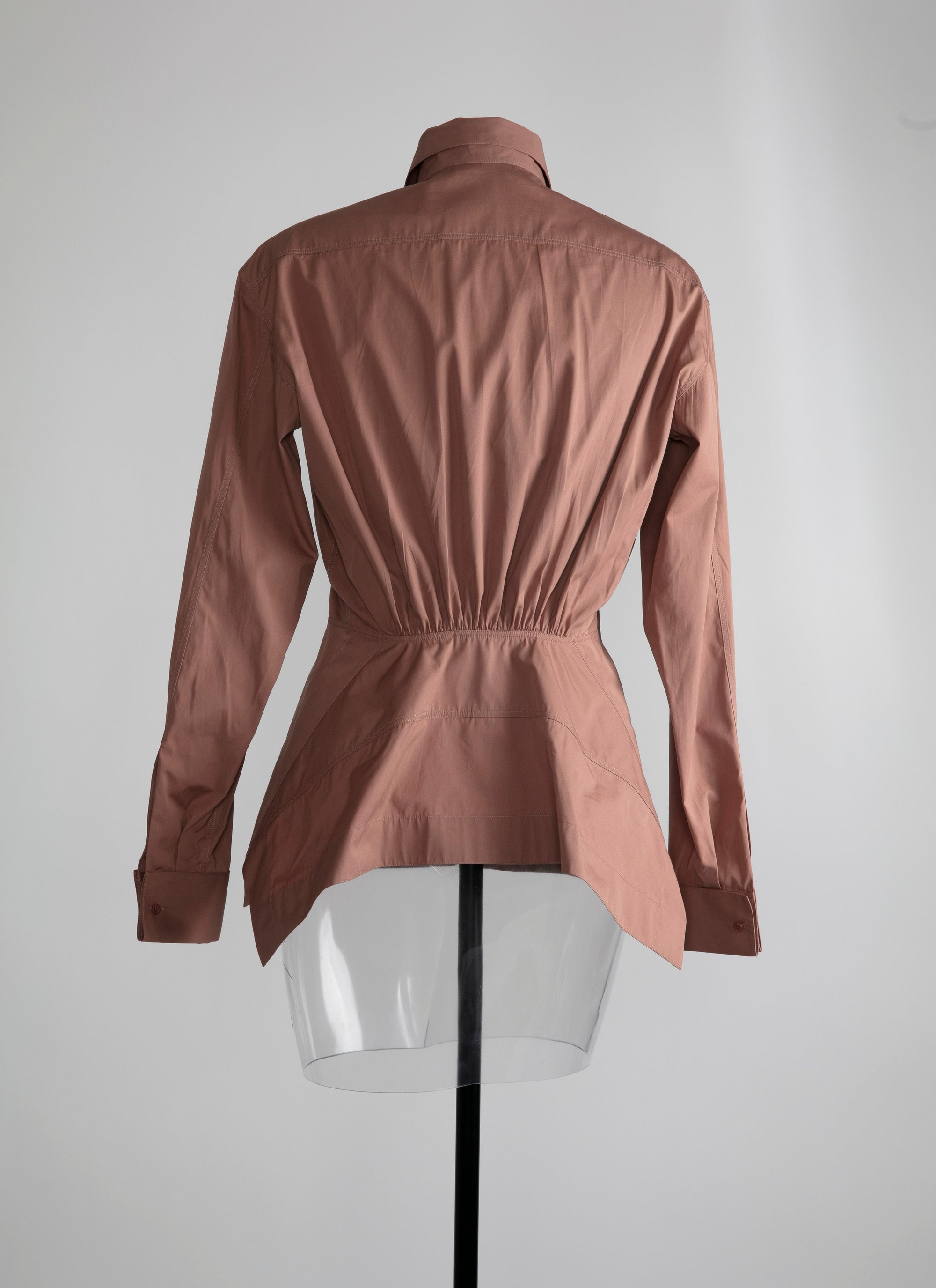 Chemise asymétrique drapée - Bois de Rose