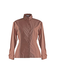 Chemise asymétrique drapée - Bois de Rose
