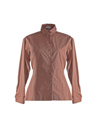 Chemise asymétrique drapée - Bois de Rose