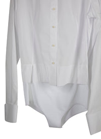 Chemise body à manches longues - Blanc