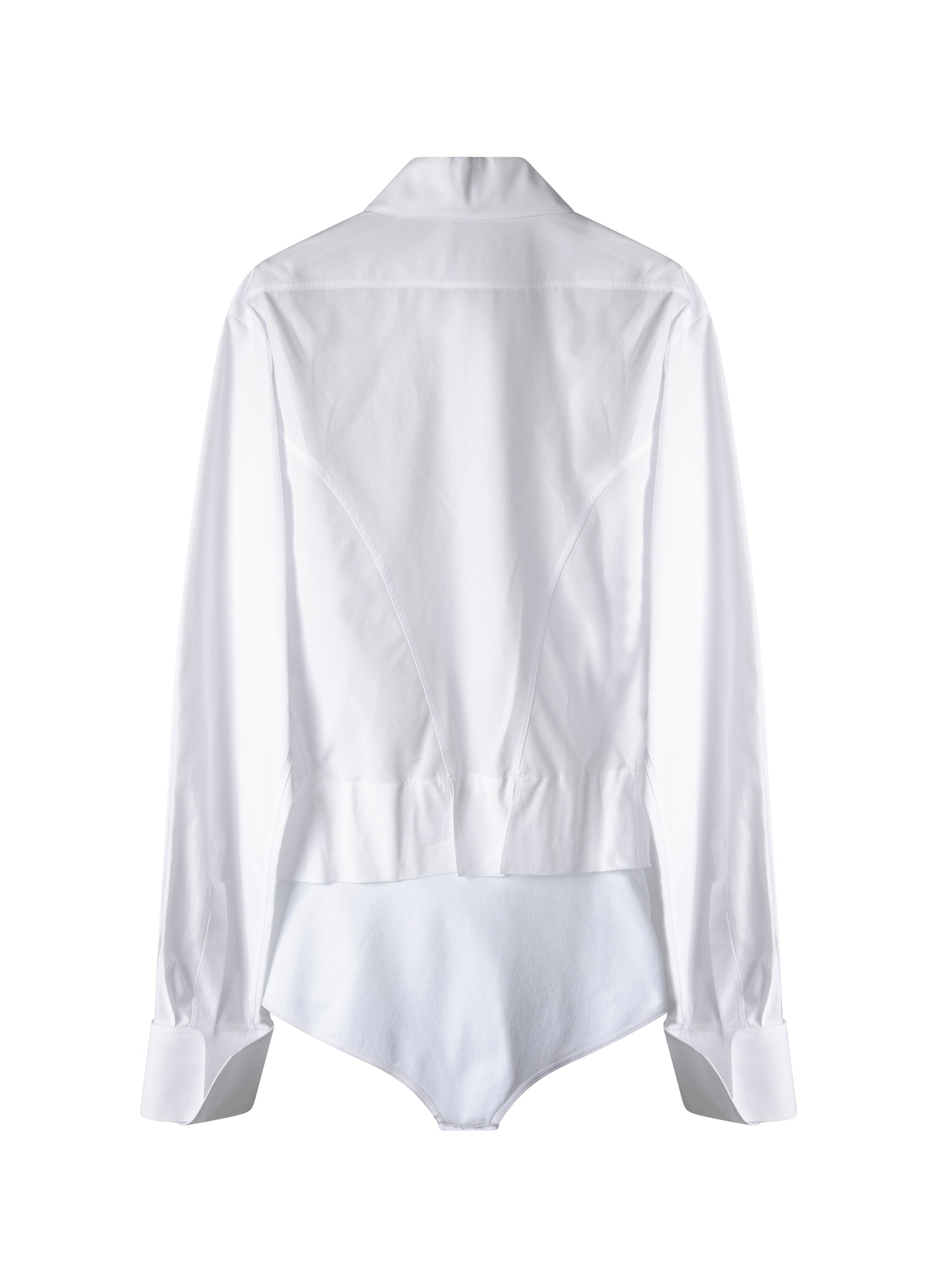 Chemise body à manches longues - Blanc