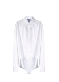 Chemise body à manches longues - Blanc