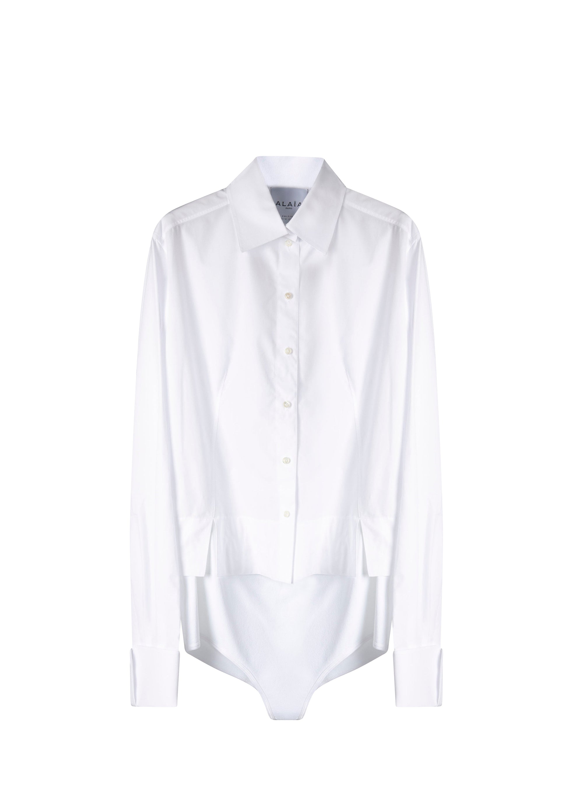 Chemise body à manches longues - Blanc