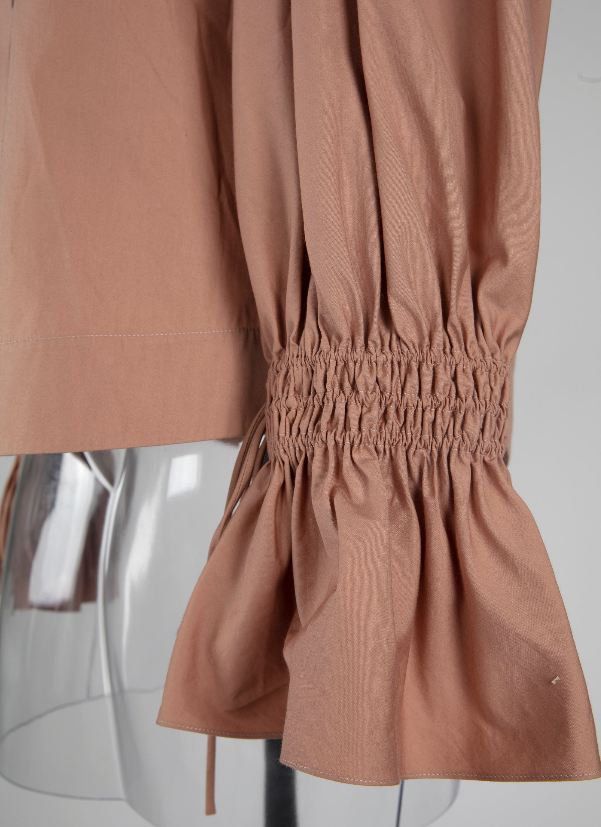 Chemise à longues manches gigot - Nude
