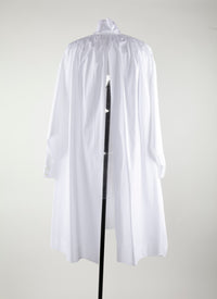 Chemise longue oversize dos ouvert - Blanc