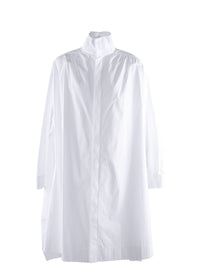 Chemise longue oversize dos ouvert - Blanc