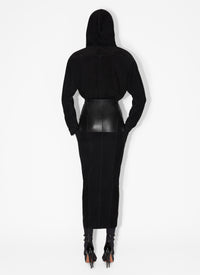 Suede hooded bodysuit - Black Alaïa