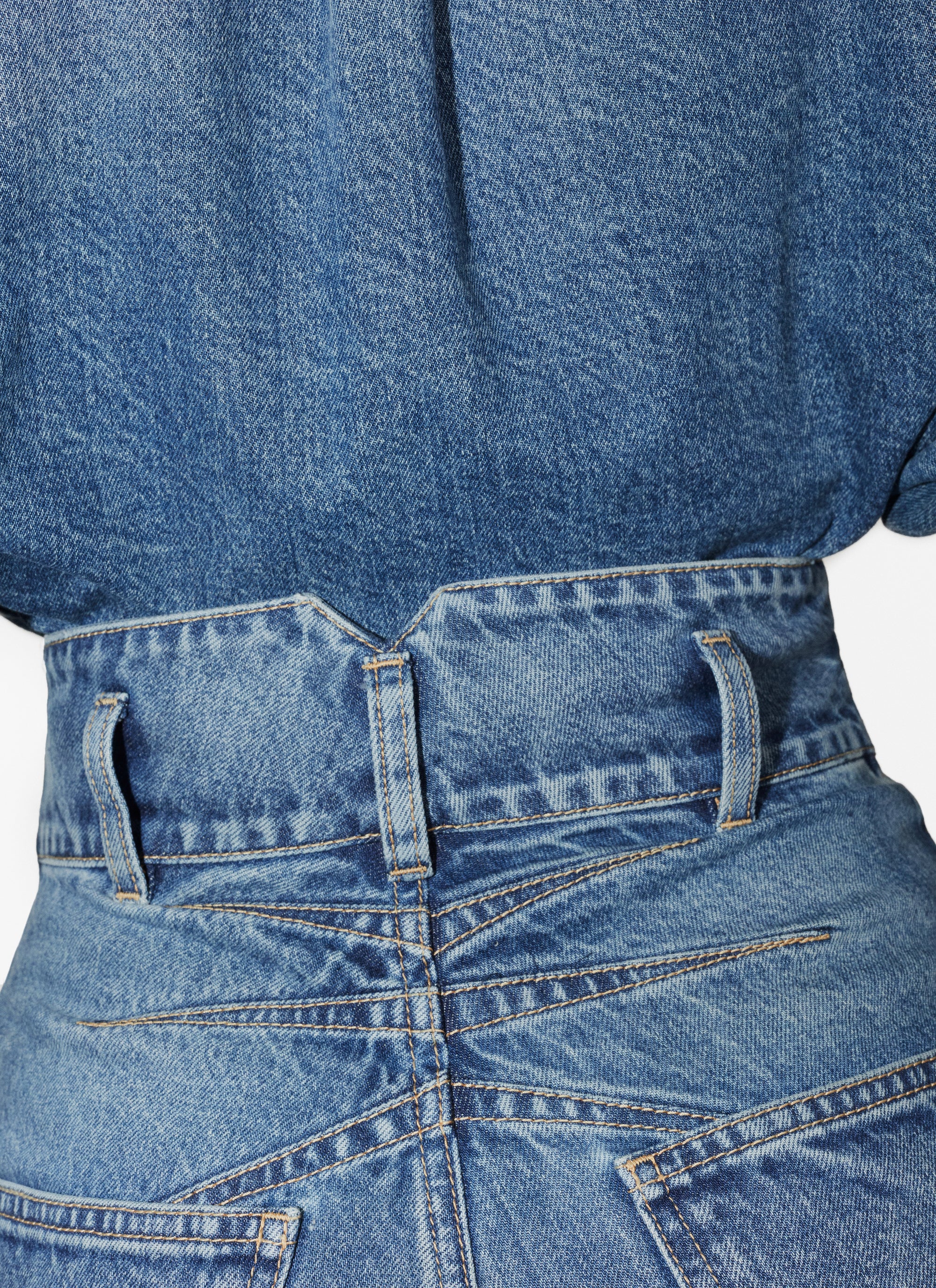 High waist shorts - Vintage Blue