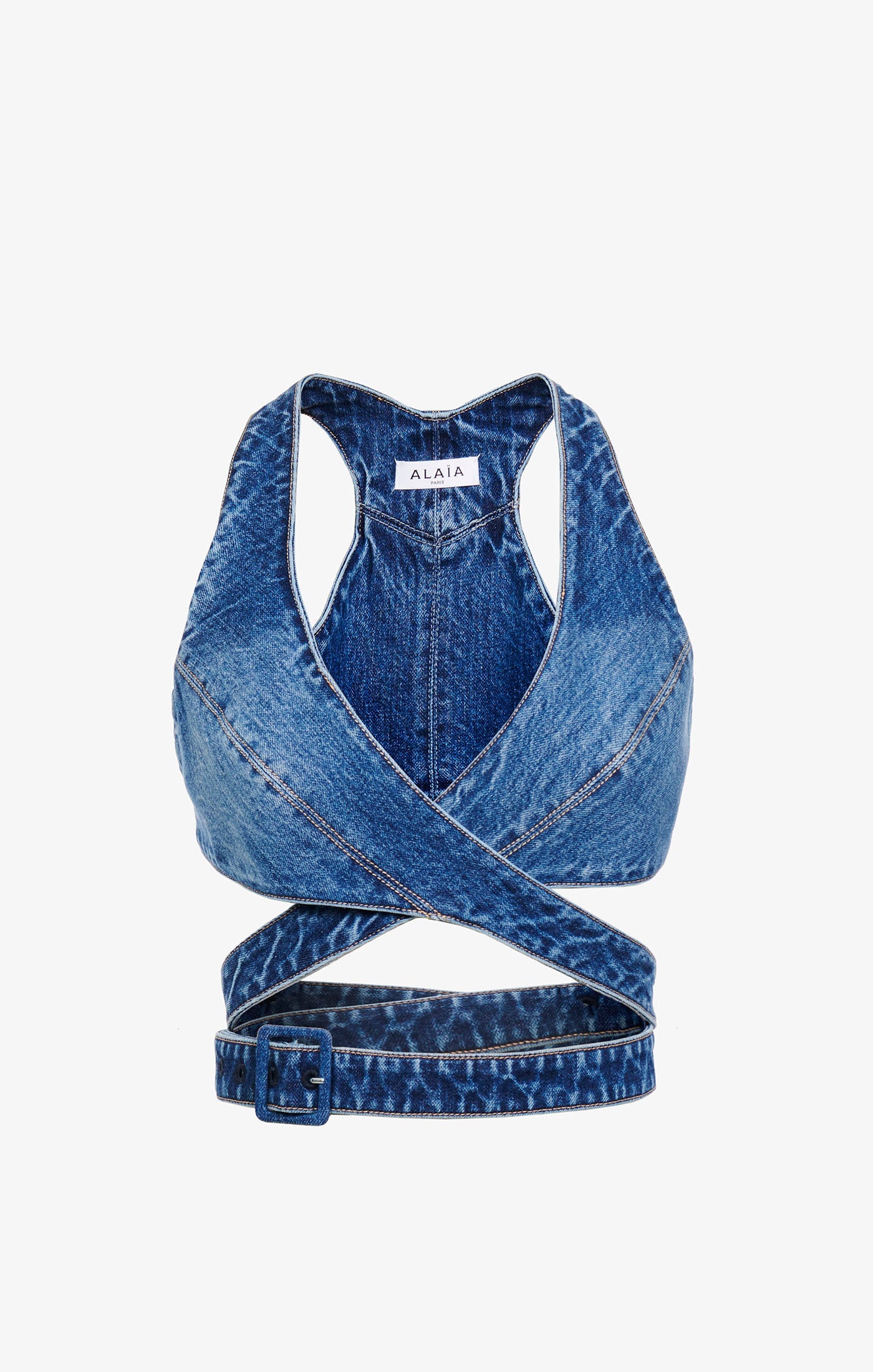 Denim bra Alaïa - Jeans Blue