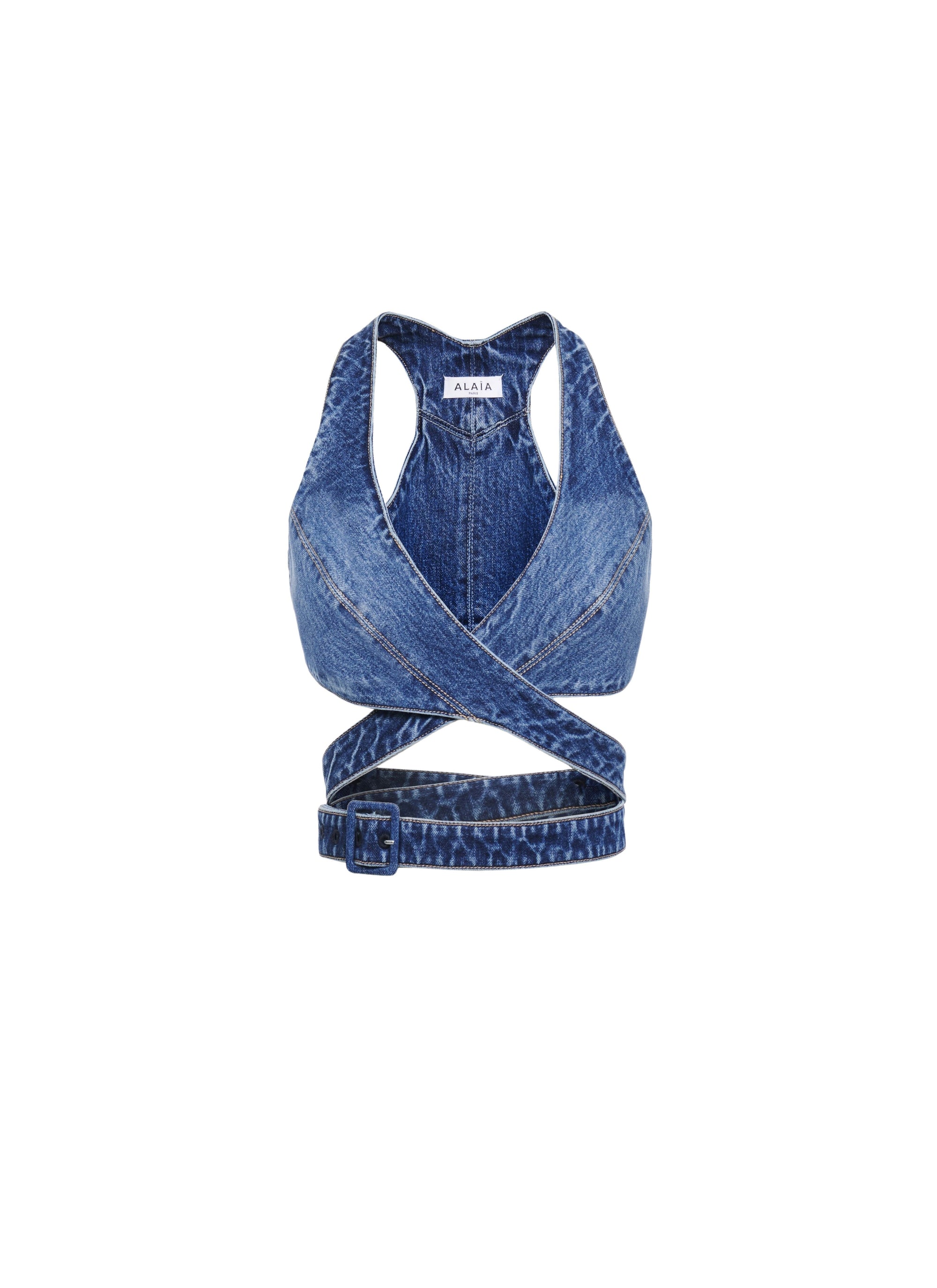 Denim bra Alaïa - Jeans Blue