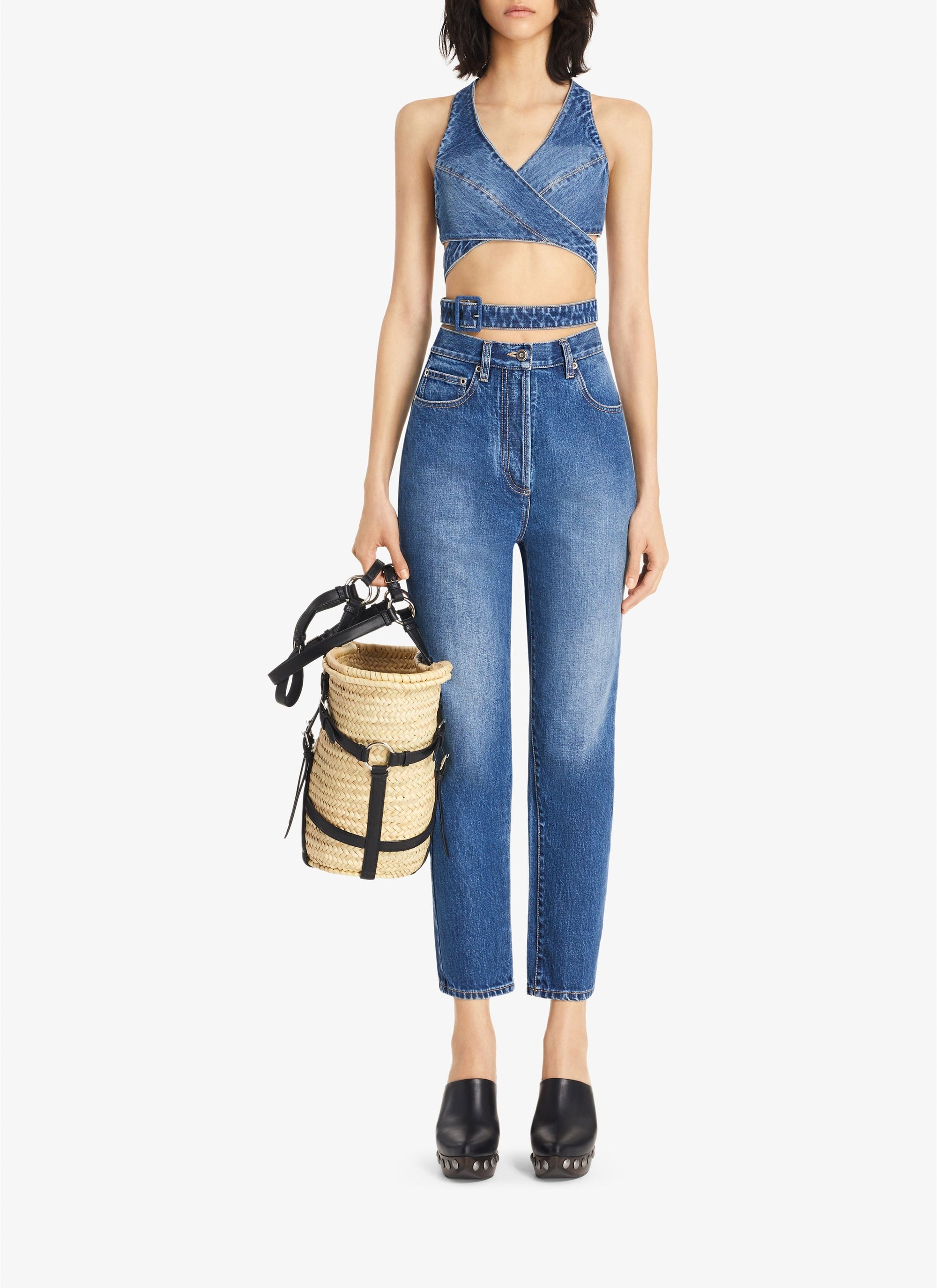 Denim bra Alaïa - Jeans Blue