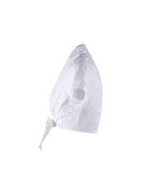 Top with short sleeves bow - White