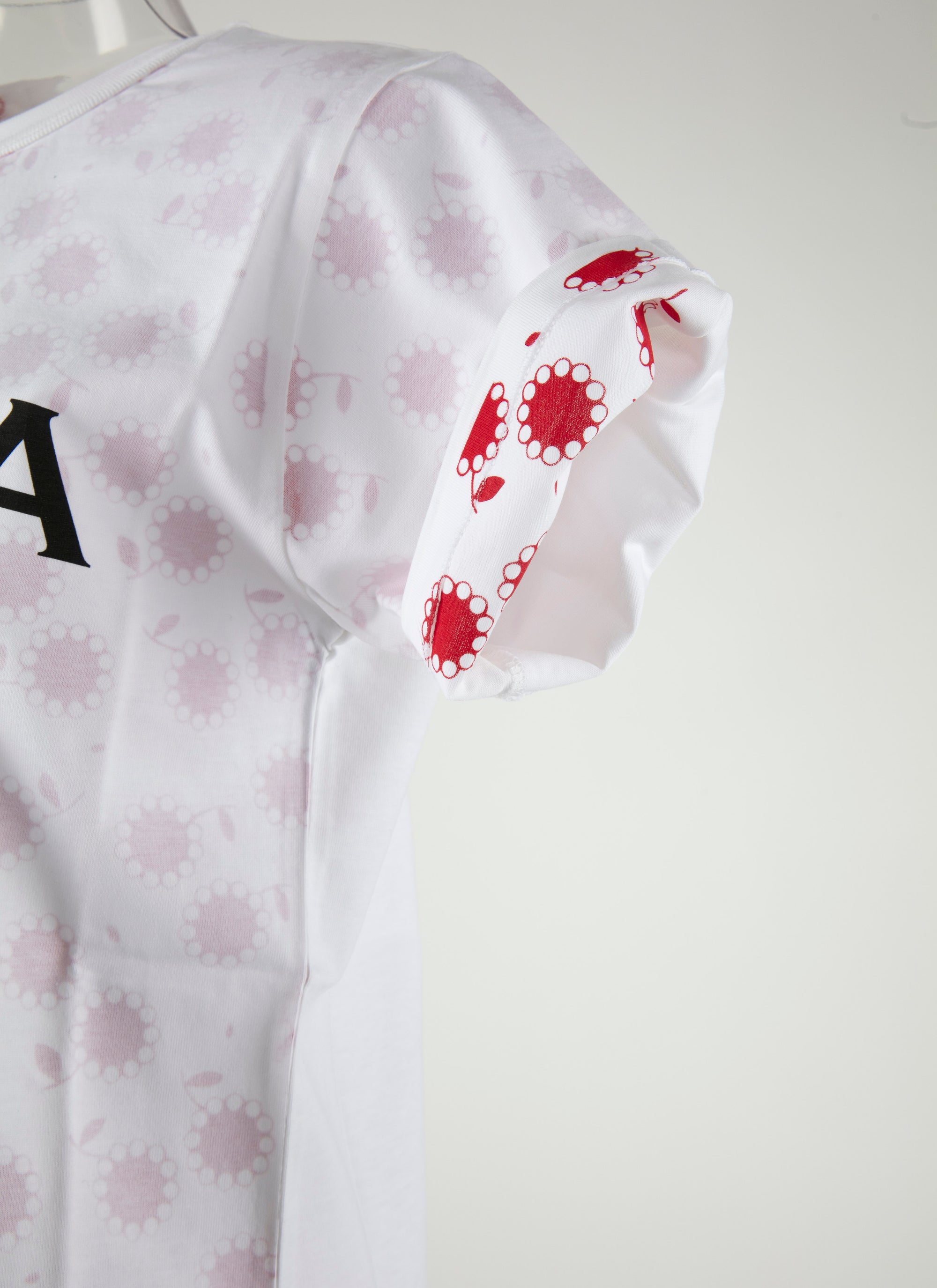 T-shirt logo Alaïa à manches courtes - Blanc & Rouge