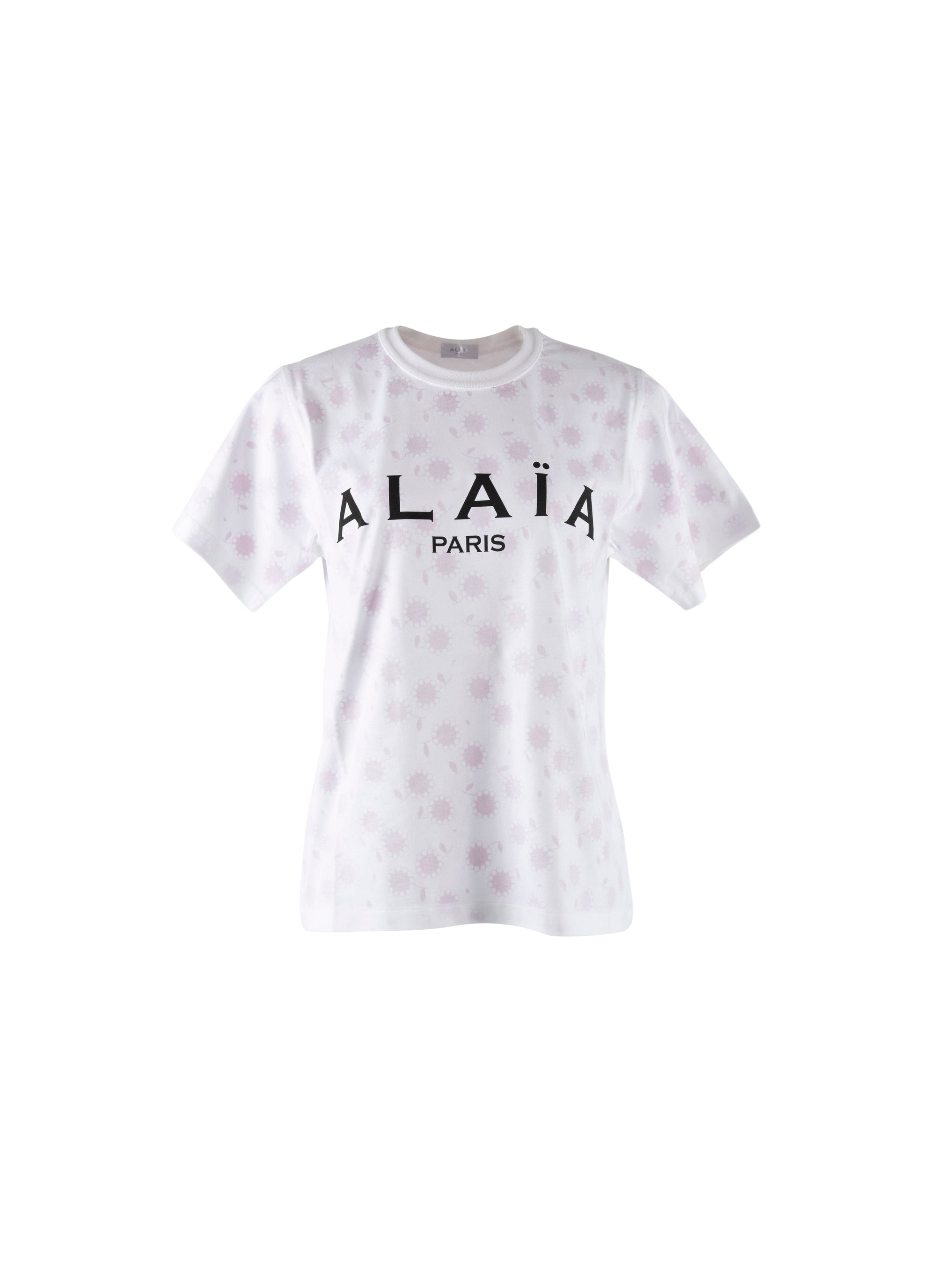 T-shirt logo Alaïa à manches courtes - Blanc & Rouge