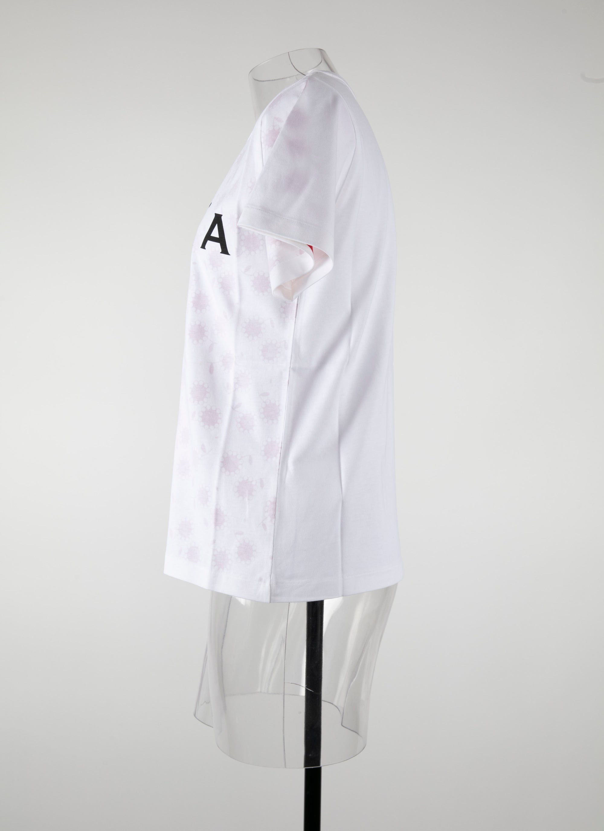 T-shirt logo Alaïa à manches courtes - Blanc & Rouge