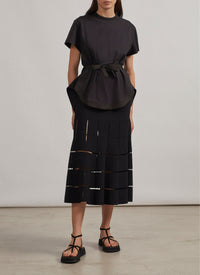 Structured T-shirt - Black